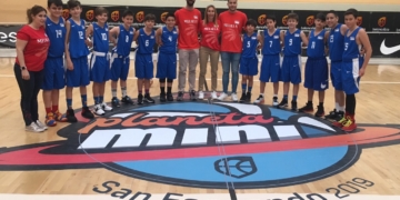 Componentes de uno de los combinados de la Federación Melillense de Baloncesto.