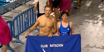 Los deportistas melillenses, antes de la competición.