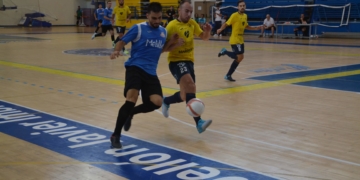 Los melillenses, en uno de sus partidos como local.