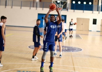 Caleb Agada, en una de las sesiones de entrenamientos de esta semana.