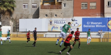 Imagen de uno de los partidos del cuadro melillense.