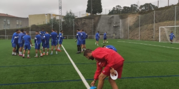 Los jugadores melillenses se ejercitaron en tierras gallegas.