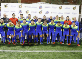 Componentes de la selección melillense sénior que va a disputar en la localidad riojana de Haro esta nueva edición de la Copa de Regiones UEFA.