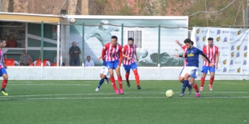 Imagen de uno de los partidos de la escuadra melillense en esta temporada.