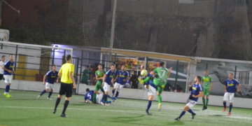Imagen de uno de los partidos de la escuadra melillense en esta temporada.