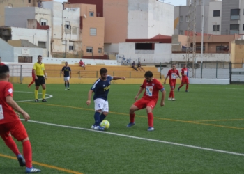 Imagen de uno de los partidos de la escuadra melillense en su liga.