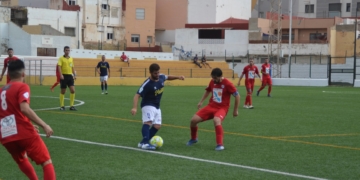 Imagen de uno de los partidos de la escuadra melillense en su liga.