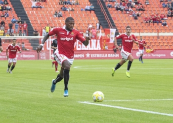 El nuevo jugador azulino, en uno de los partidos de esta temporada con la escuadra del Nastic.