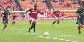 El nuevo jugador azulino, en uno de los partidos de esta temporada con la escuadra del Nastic.