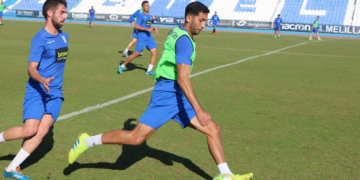 Imagen de la sesión de entrenamientos desarrollada en estos días