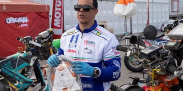 Melillenses, en la competición del Dakar 2020.