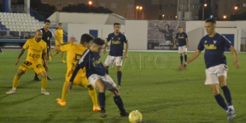 Imagen del partido que se disputó en la jornada de ayer.