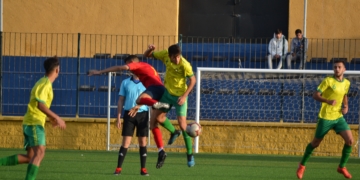 Los melillenses, en uno de los partidos a domicilio.