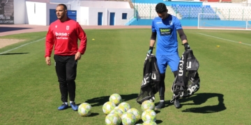 Imagen de la sesión de entrenamientos desarrollada en la matinal de ayer.