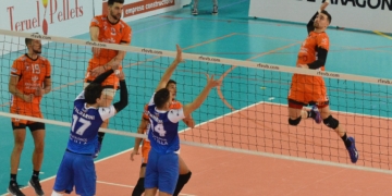 Imagen de uno de los partidos de los melillenses en la presente temporada liguera.