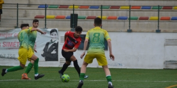 Imagen de uno de los partidos de la presente temporada en La Espiguera.