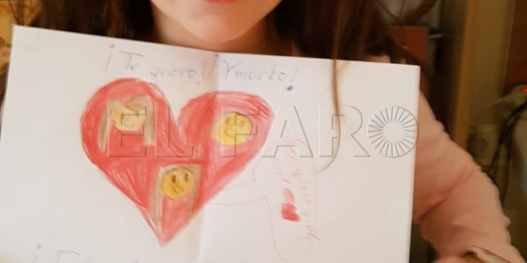 Martina le dibujó algo muy especial a su padre Paco.