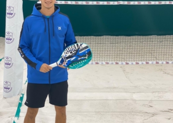 Víctor López, jugador melillense de tenis playa.