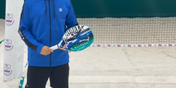 Víctor López, jugador melillense de tenis playa.