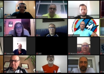 Imagen algunos de los mandatarios de los clubes melillenses que estuvieron presentes en esta reunión.