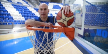 Felix Alonso cuando militó en el Club Melilla Baloncesto.