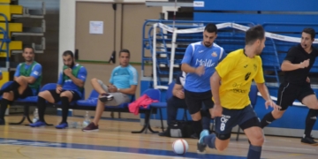 Imagen de uno de los partidos de la escuadra melillense, en la presente temporada liguera.