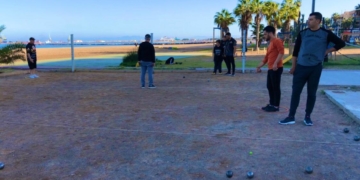 Partidas de petanca jugadas hace algunos meses.