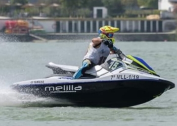 Pedro Pérez, en una de sus carreras nacionales.