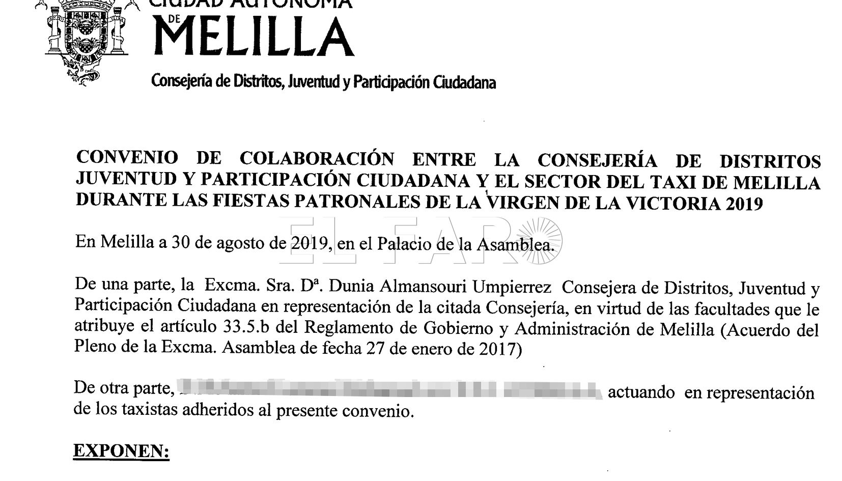 Marín insiste en que Almansouri firmó un convenio con un taxista