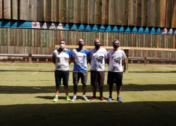 Componentes de la Federación Melillense de Tiro Olímpico desplazados a Granada.