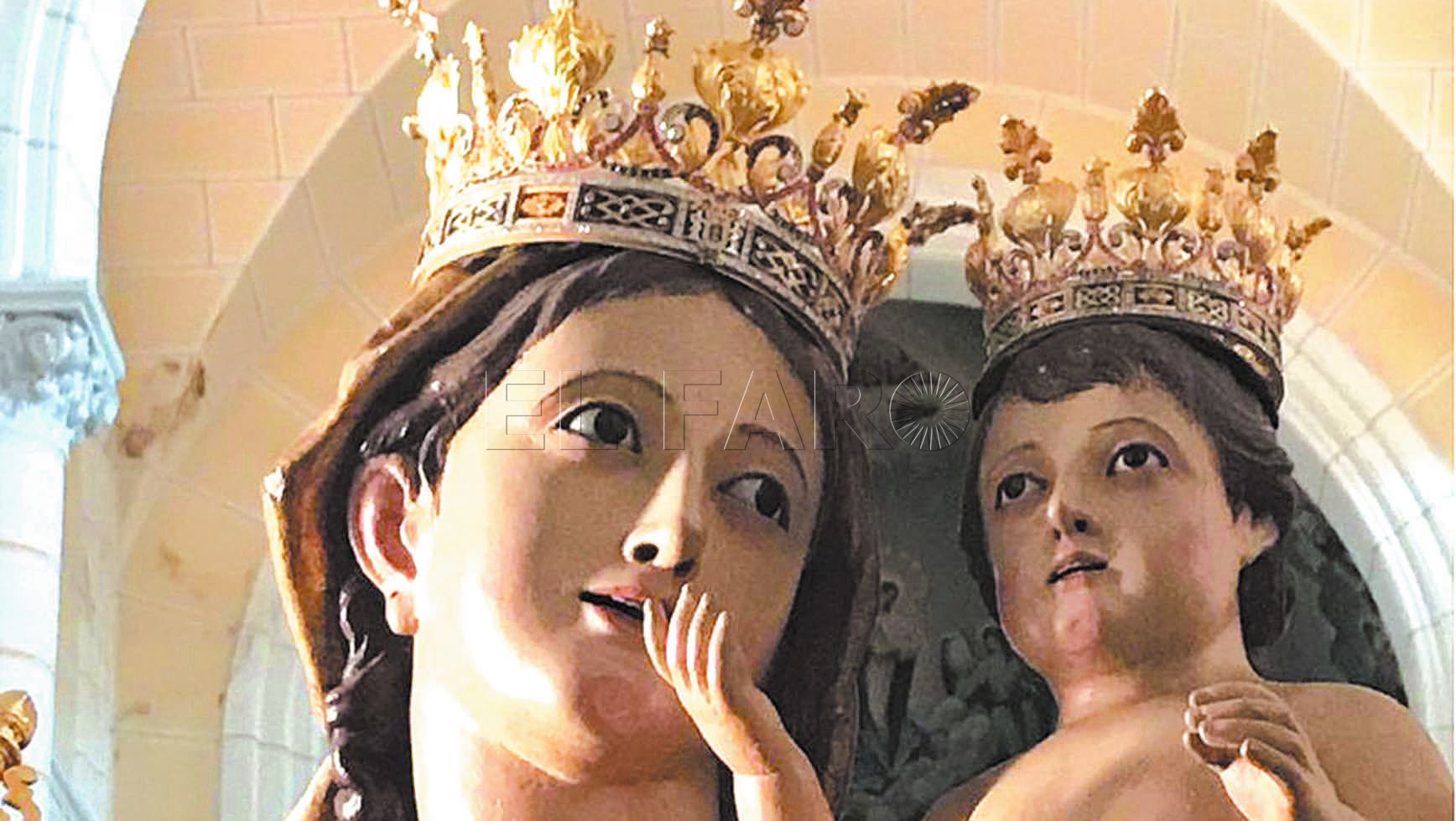 La imagen de la Virgen de la Victoria ganó en expresión tras la restauración