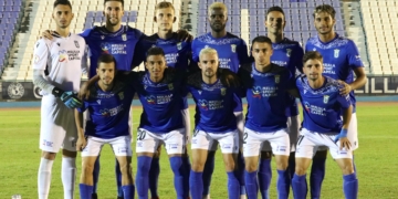 Once inicial con el que saltó al terreno de juego la UD Melilla en su último partido de la Copa RFEF y que se saldó con victoria en la tanda de penaltis..