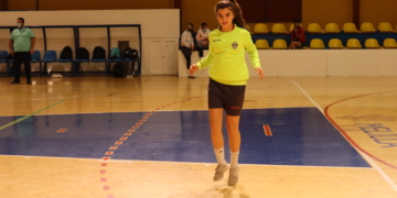 La melillense, en una de las sesiones de entrenamientos de esta semana.