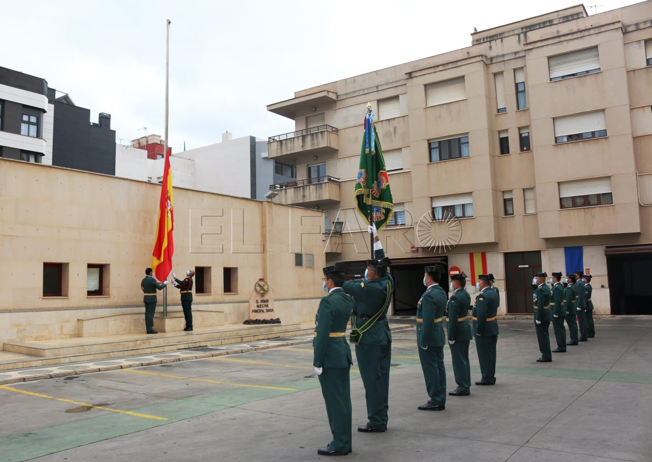 Sencillo y solemne acto a la Patrona de la Guardia Civil en tiempos de pandemia