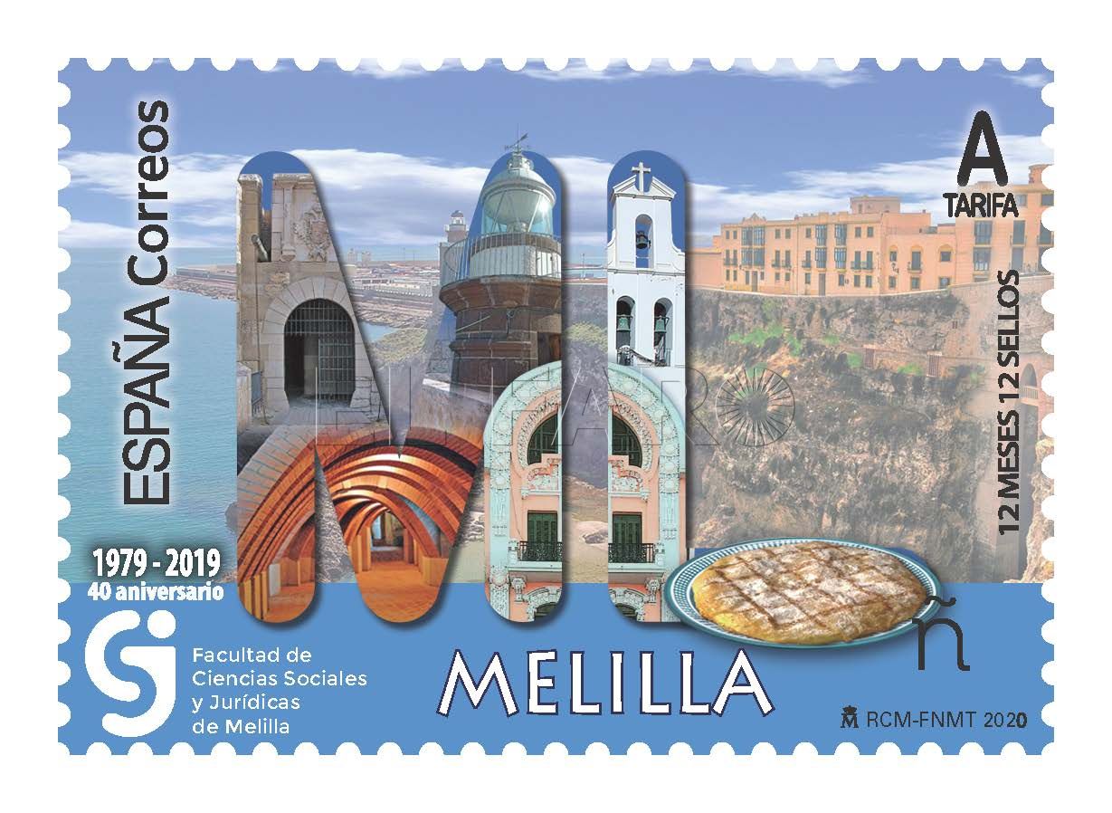 Melilla protagoniza en octubre una de las emisiones de Correos de la serie '12 meses, 12 sellos'