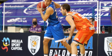 El jugador madrileño Sergio Llorente es consciente de que la cancha del Leyma Coruña es una de las más complicadas de la LEB Oro.