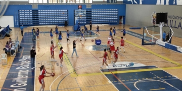 Las melillenses, en uno de los partidos de este año.