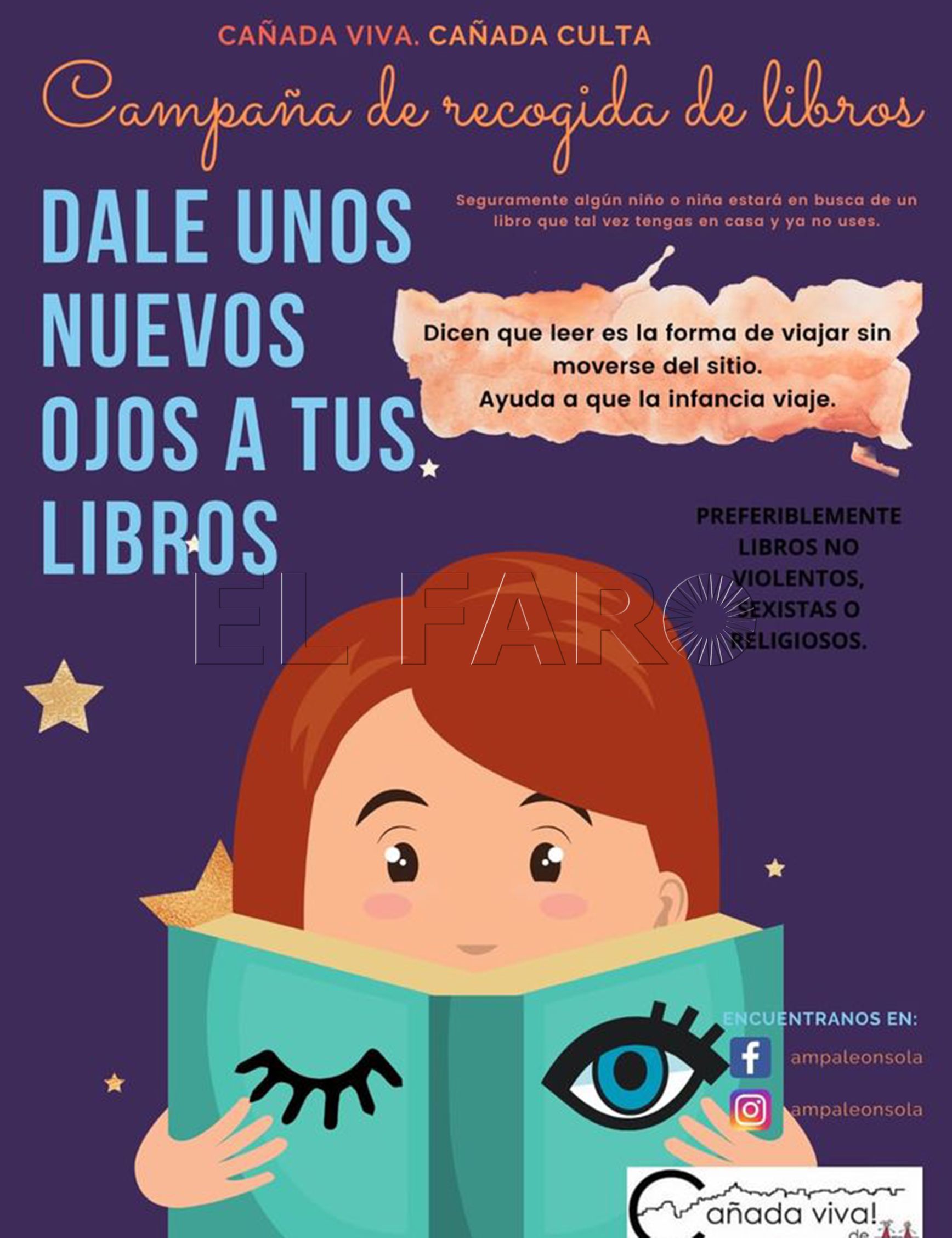 Cañada Viva! inicia una campaña de donación de libros para la infancia