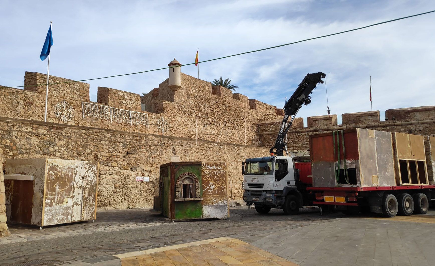 Comienza la construcción del Belén, aunque fuera del Foso del Hornabeque