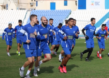 Imagen de una de las sesiones de entrenamientos de esta semana.