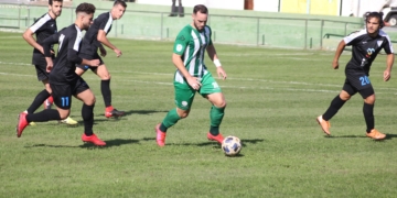 Los jugadores melillenses, en su último partido de liga que fue en Torremolinos.