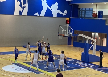 Imagen del partido que se disputó ayer.
