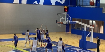 Imagen del partido que se disputó ayer.
