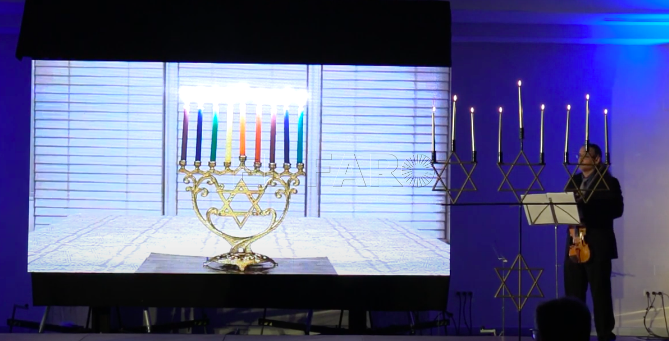 El encendido de las luminarias de Janucá pone el foco en los protagonistas de la crisis sanitaria