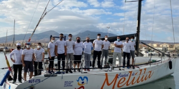 Imagen de la tripulación del Ciudad de Melilla Sport Capital.