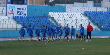 La plantilla local se ejercitó en la mañana de ayer.