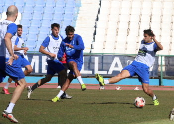Jugadores unionistas, en una de las sesiones de entrenamientos de esta semana.