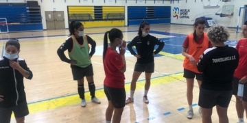 Imagen de la sesión de entrenamiento de las melillenses.