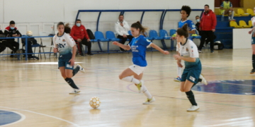 Nerea, en una de las jugadas del partido de este sábado.
