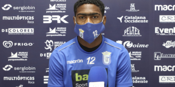 El jugador panameño, en la rueda de prensa oficial.